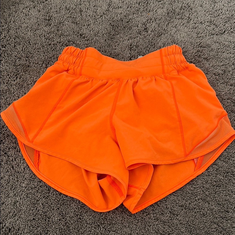 Lululemon Athletica Orange Athletic Shorts